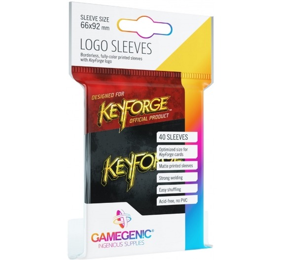 Fundas 66x92 mm - Estándar x 40 - KeyForge Negro GGS10005ML418  Gamegenic
