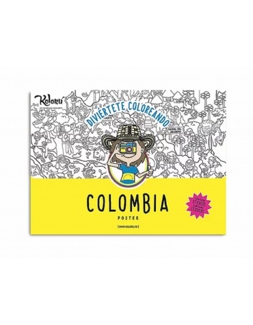 GRAN PROMO Poster Colombia con stickers + colores KO_0830451415  Koloru