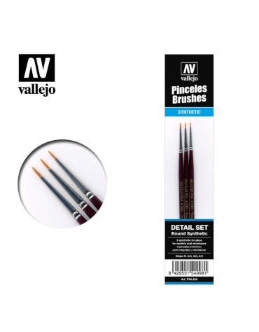 Vallejo - Pinceles Toray Painter Set (sizes 4/0, 3/0 & 2/0) V_P5498549981  Vallejo