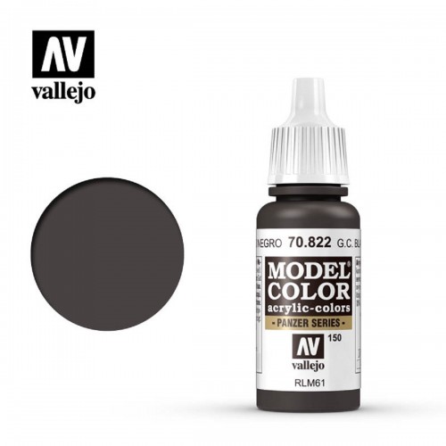 Acrílico Model Color - Alemán Camuflaje Pardo Negro MC29551770822  Vallejo