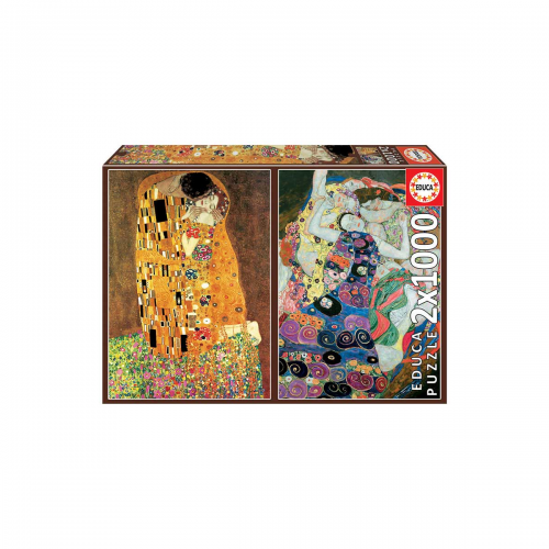 Rompecabezas 2x1000 Gustav Klimt 18488  Educa Borras