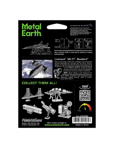 Avión Sr-71 Blackbird - Para armar 15-001-0174 Metal Earth Metal Earth