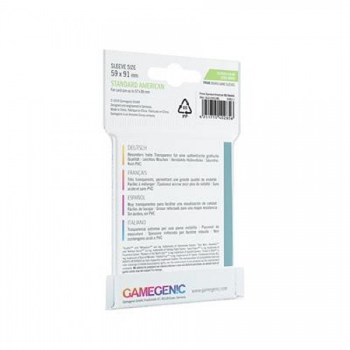 Fundas 59x91 mm - Estándar American - Transparente 07-001-0057 Gamegenic Gamegenic
