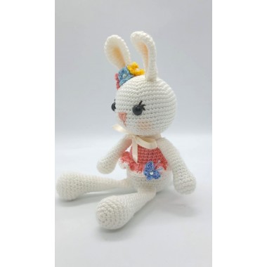 Amigurumi En Crochet - Conejita Mediana con Falda AMGR-RTC1010