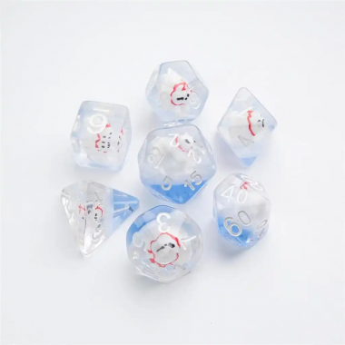 EMBRACED SERIES - POLAR BEAR - RPG DICE SET (7PCS)