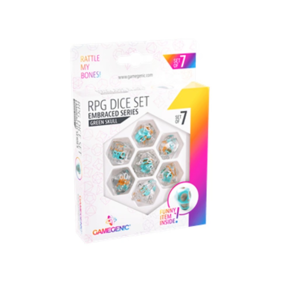 Set x7 Dados De Rol - Calaveras verdes 15-001-0031 Gamegenic Gamegenic Set x7 Dados De Rol - Calaveras verdes 15-001-0031 Gamegenic Gamegenic