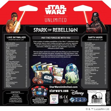 Caja de inicio SWU Spark of Rebellion Two Player Starter - Ing 06-001-0063