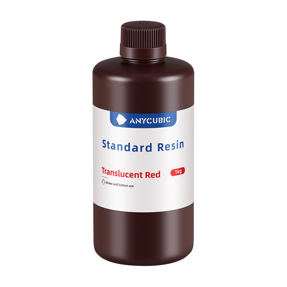 Resina Standard Anycubic 1Kg Rojo Translúcido 13-001-0633 Anycubic Anycubic