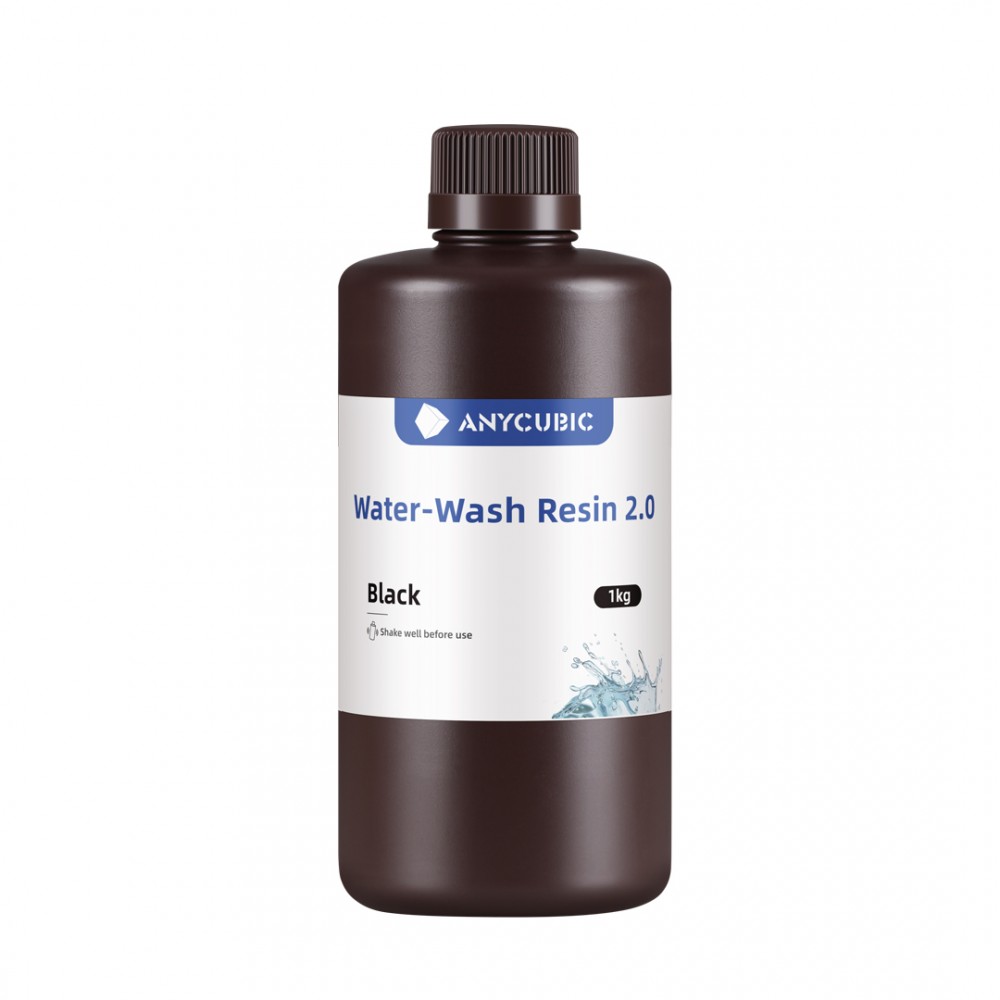 Resina Anycubic Water Wash Lavable En Agua 2.0 1Kg Negro 09-004-0002 Anycubic Anycubic