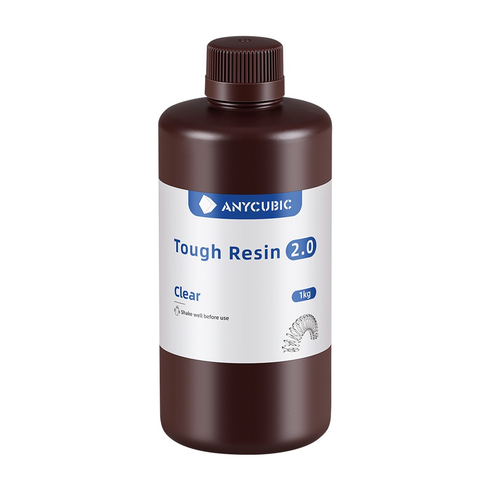 Resina Anycubic Para Impresora 3d Tough 2.0 1kg Trasparente 09-004-0009 Anycubic Anycubic
