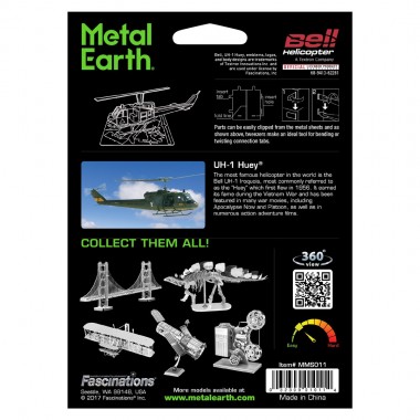 Helicóptero Uh-1 Huey - Para Armar 15-001-0142 Metal Earth Metal Earth