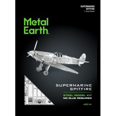 Avión Supermarine Spitfire - Para Armar 15-001-0177 Metal Earth Metal Earth
