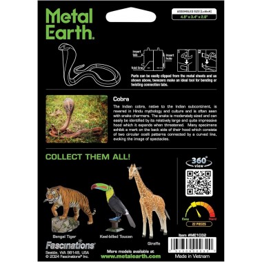 Serpiente Cobra - Para Armar 15-001-0191 Metal Earth Metal Earth