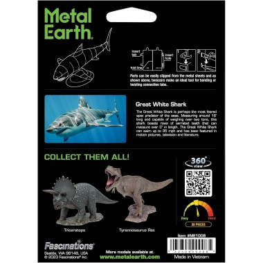 Gran tiburón blanco - Para Armar 15-001-0189 Metal Earth Metal Earth