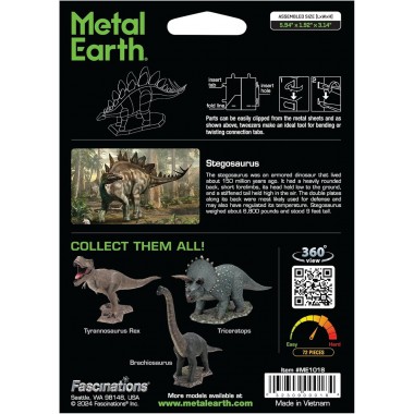 Dinosaurio Estegosaurio - Para Armar 15-001-0194 Metal Earth Metal Earth