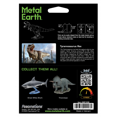 Dinosaurio Tiranosaurio Rex - Para Armar 15-001-0192 Metal Earth Metal Earth