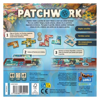 Patchwork Nueva Edición 03-001-0447 Lookout Games Lookout Games