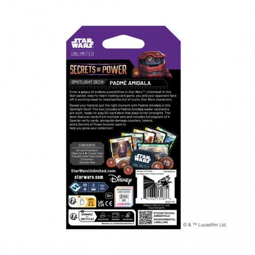 StarWars™ Unlimited: Secrets Of Power - Padmé Amidala Mazo de Inicio - Ing 06-001-0196 Fantasy Flight Games Fantasy Flight Games