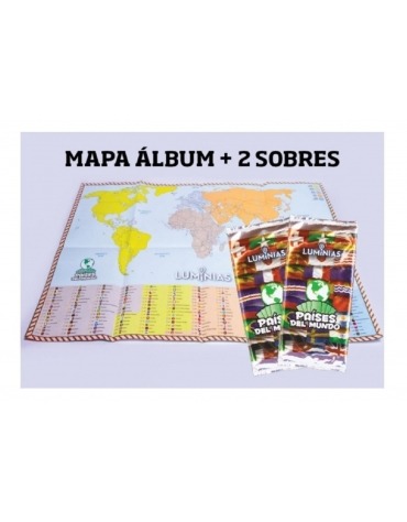 Luminias Mapa Album + 2 Sobres Países Del Mundo MP29873884801  Luminias