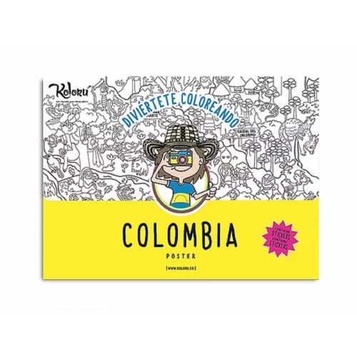 Poster Para Colorear: Mapa De Colombia KOL_830451415  Koloru