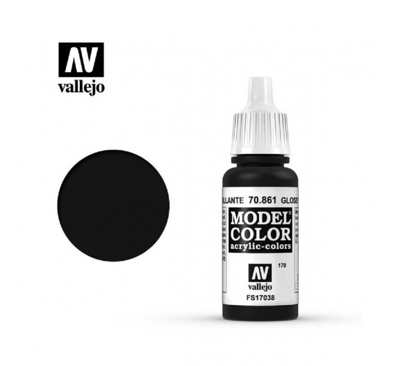 Acrilico Model Color - Negro Brillante  MC29551708616  Vallejo