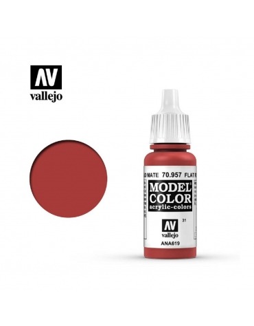Acrílico Model Color - Rojo Mate MC29551709576  Vallejo