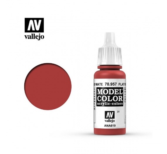 Acrílico Model Color - Rojo Mate MC29551709576  Vallejo