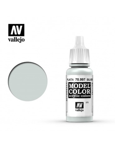 Acrílico Model Color - Plata Metálico  MC29551709972  Vallejo