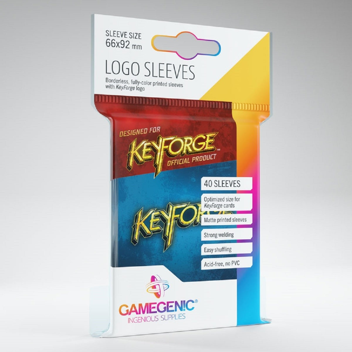 Fundas 66x62 mm - Estándar x 40 - KeyForge Azul
