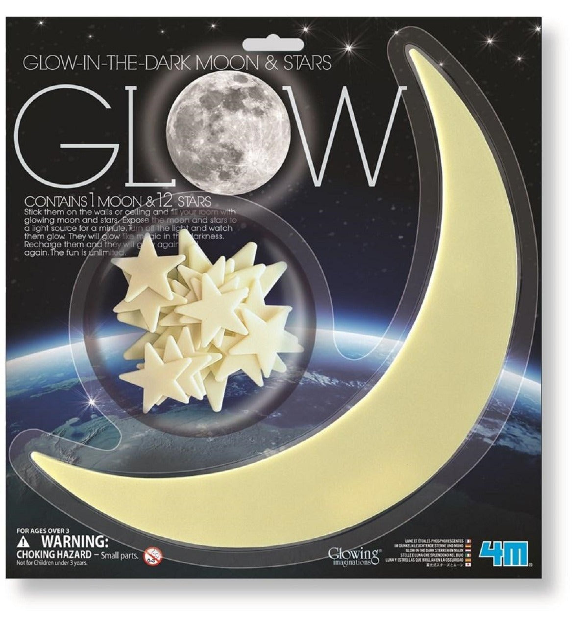 Luna Gigante con Estrellas Iluminan En La Oscuridad// Glow Moon