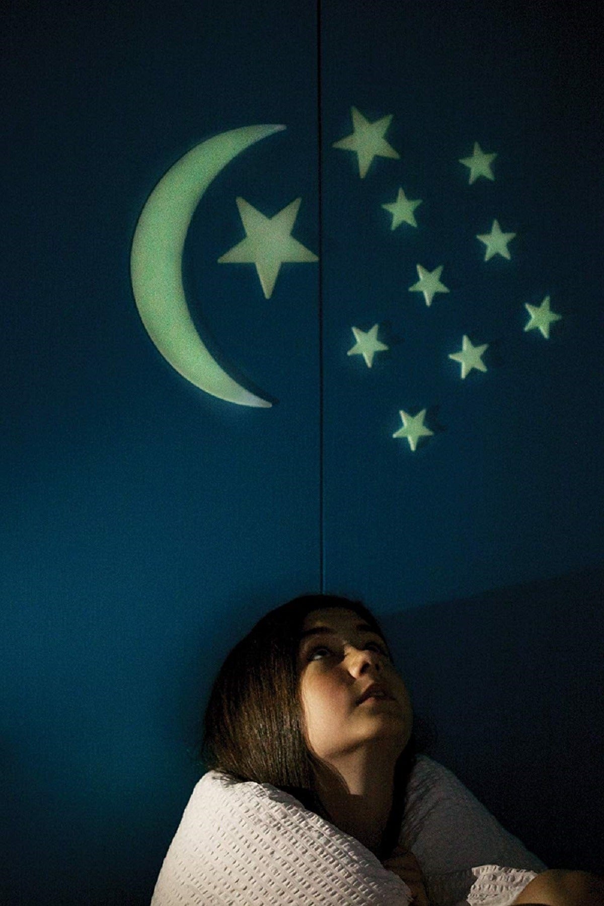 Luna Gigante con Estrellas Iluminan En La Oscuridad// Glow Moon