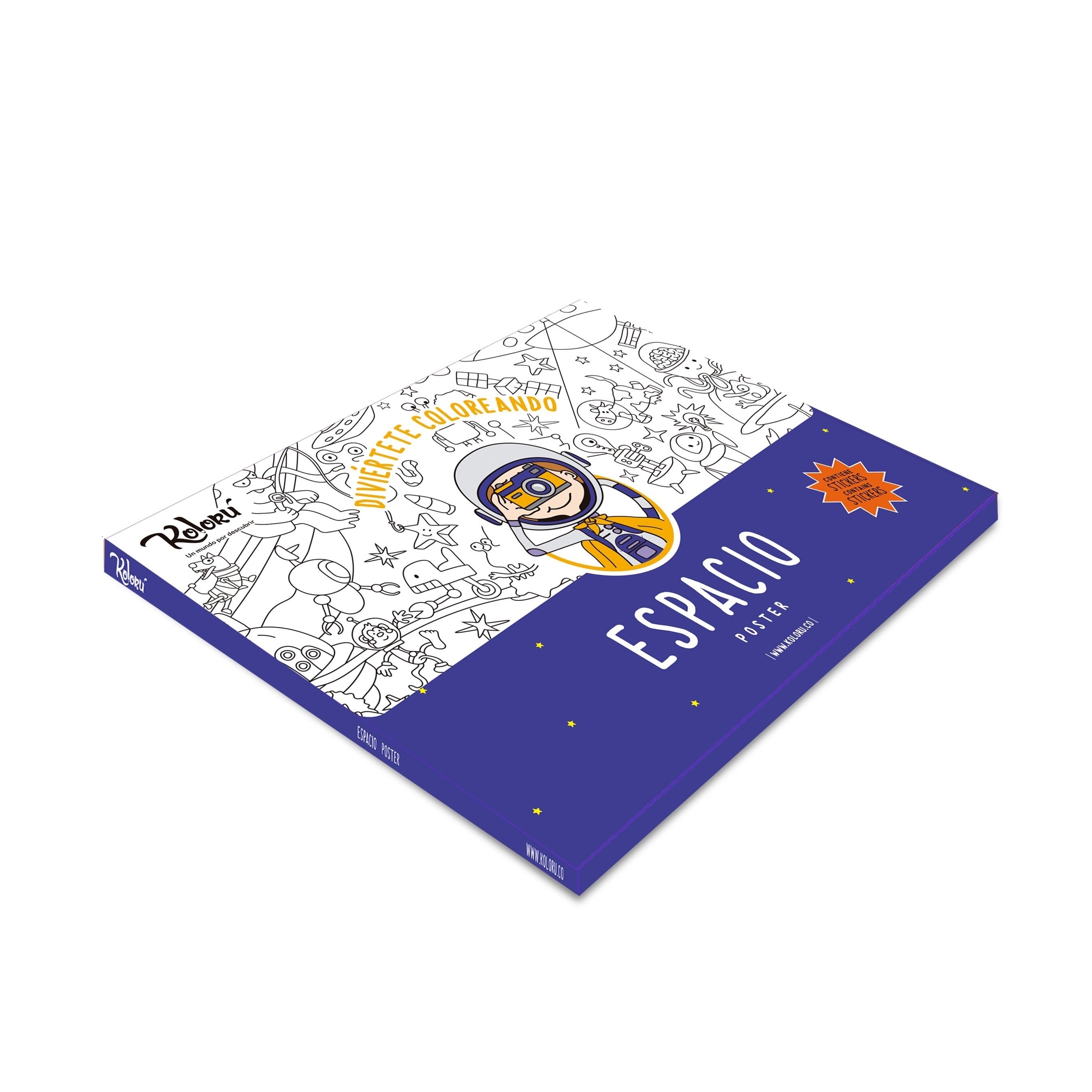 GRAN PROMO Poster Espacio con stickers + colores