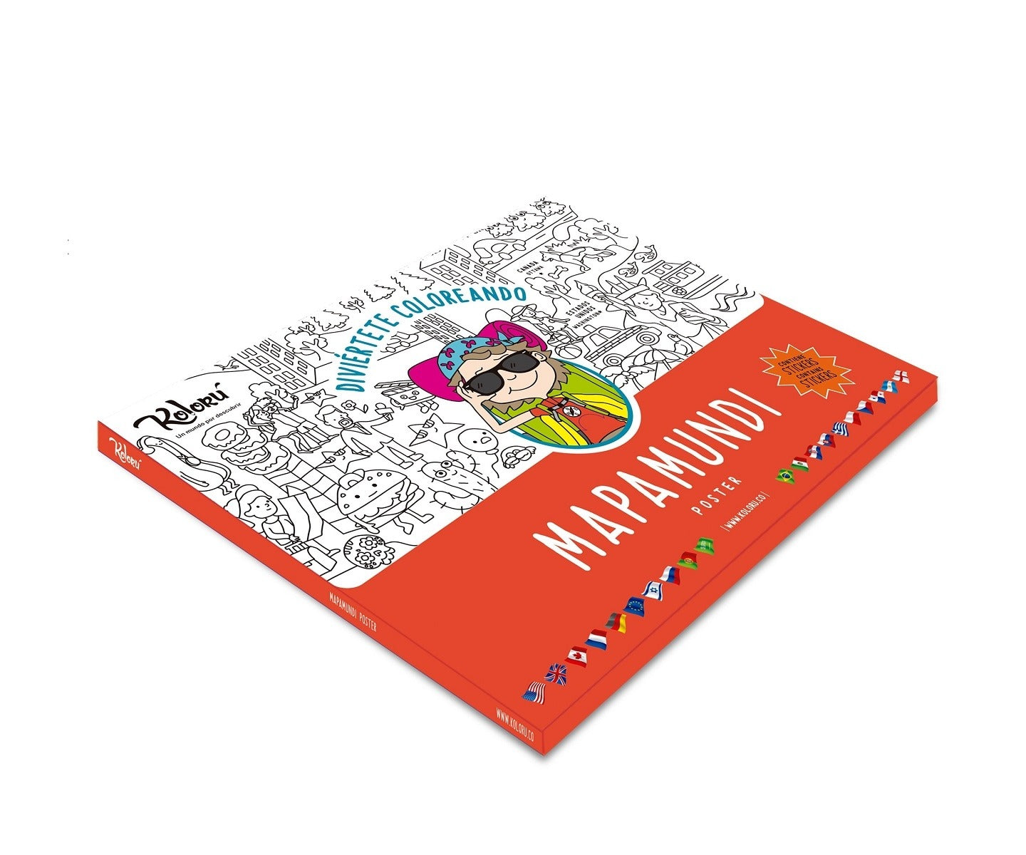 GRAN PROMO Poster Mapamundi con stickers + colores