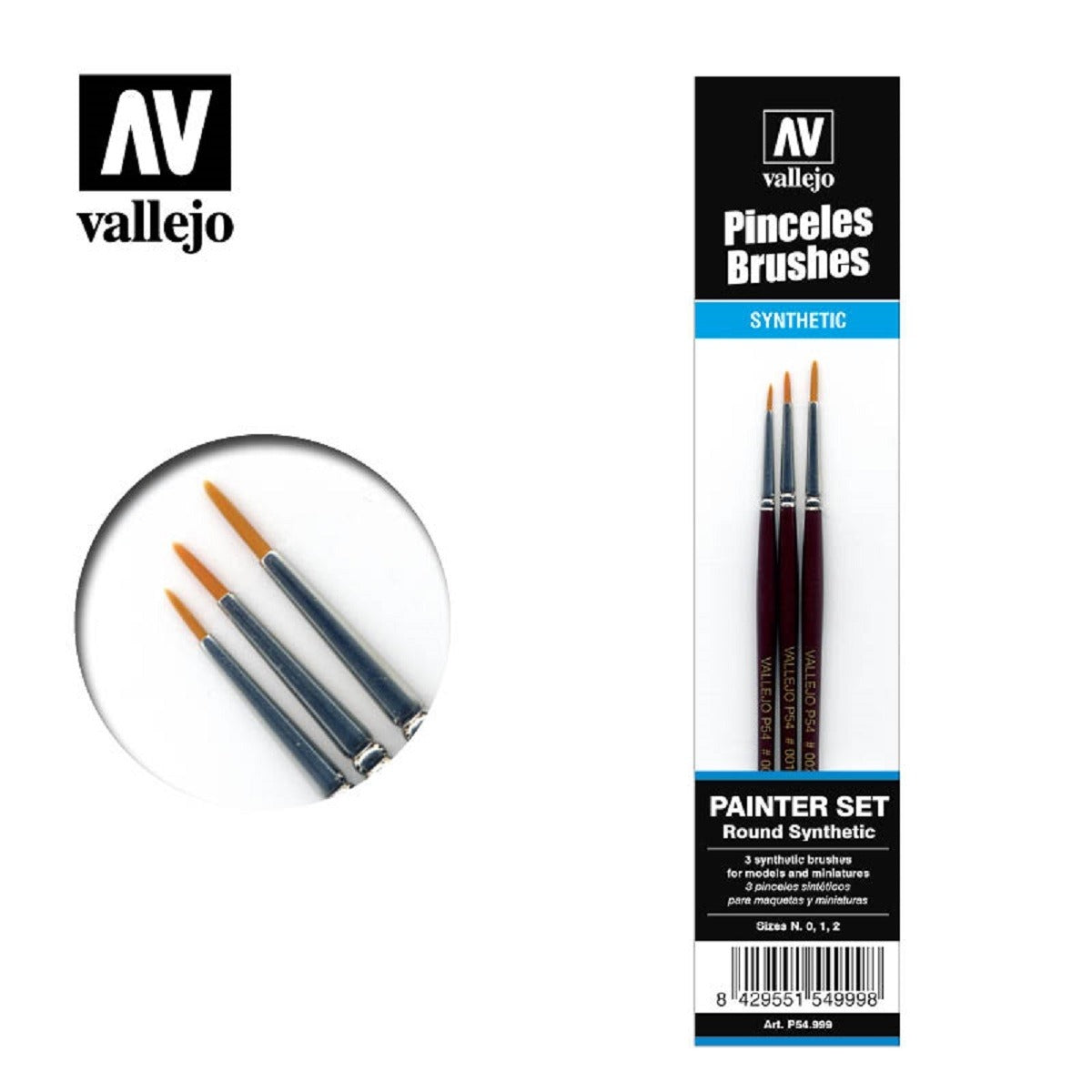Vallejo - Pinceles Tory Detail Set (0, 1 & 2)