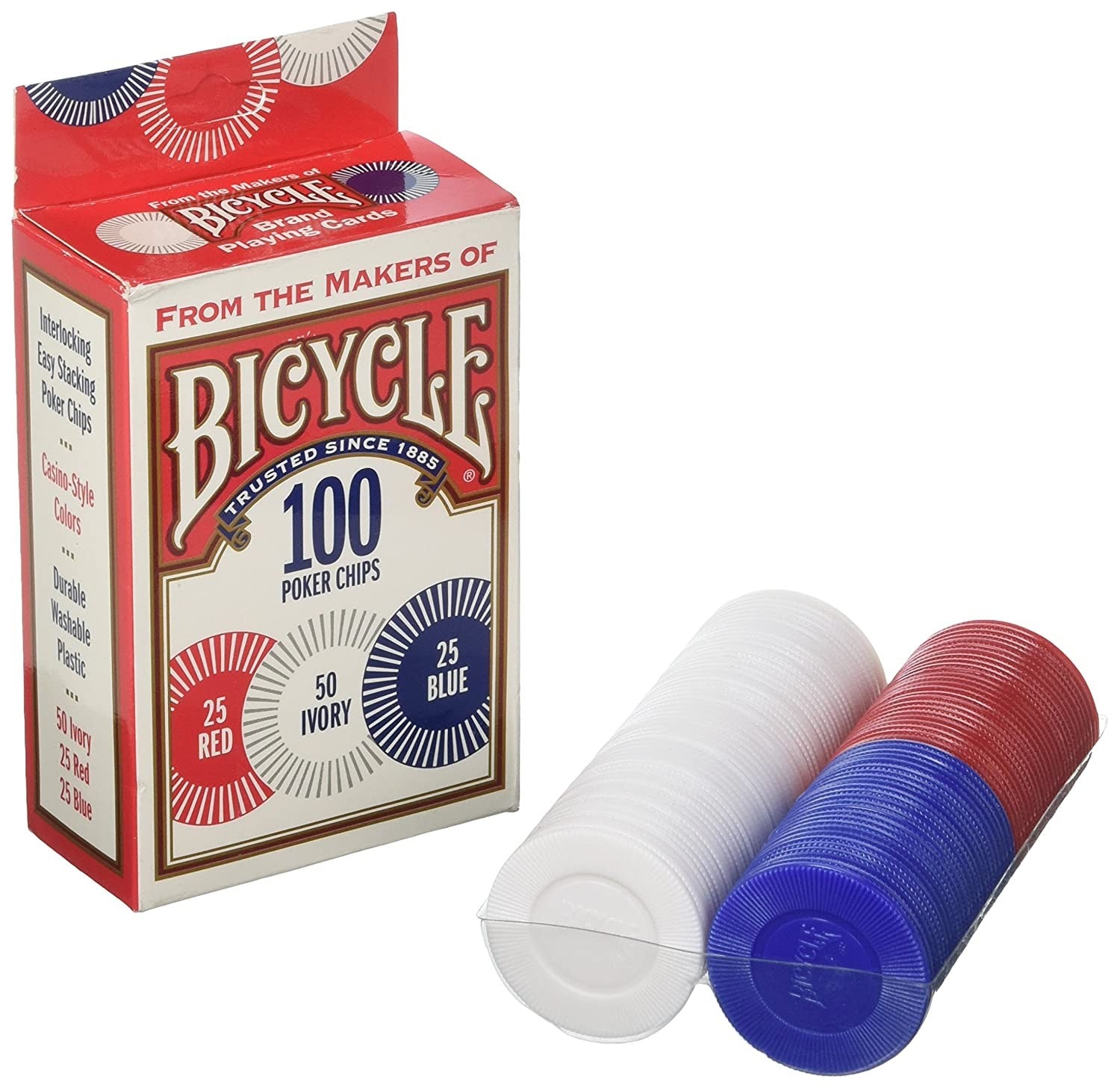 Bicycle: 100 Poker Chips
