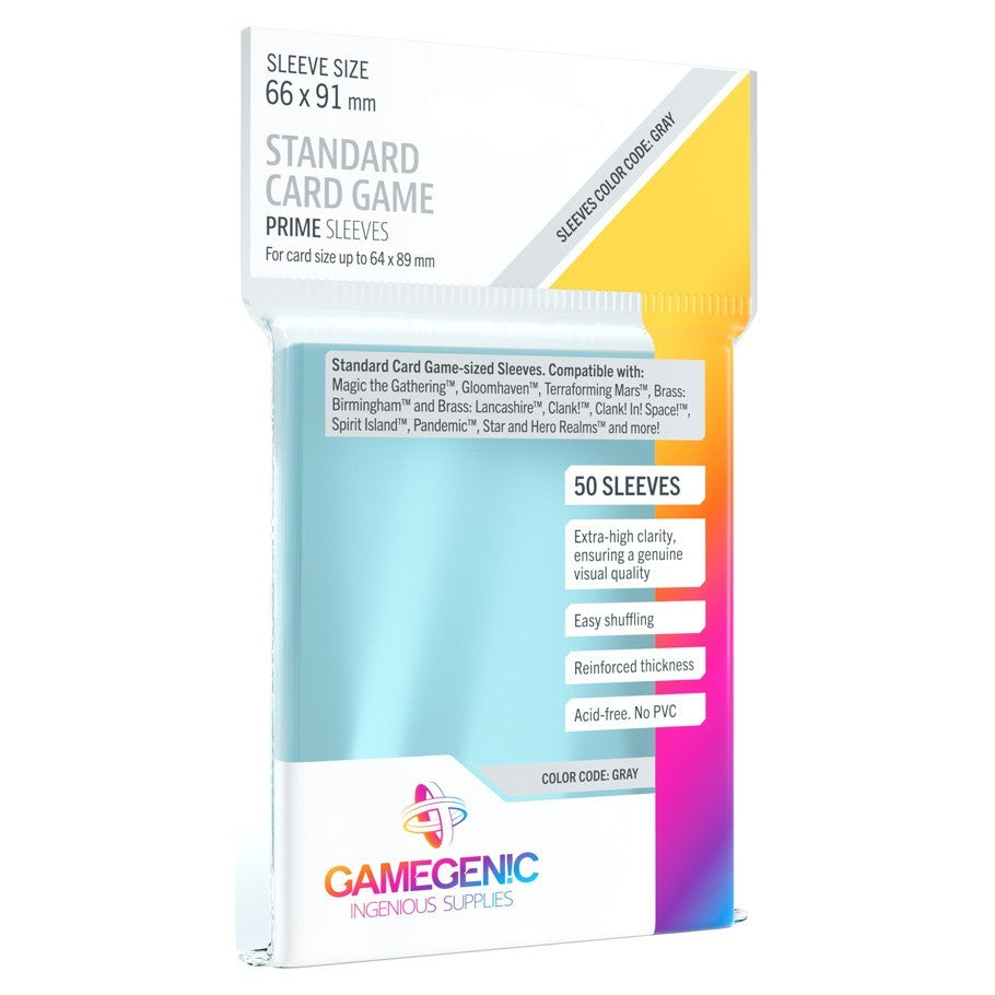 Fundas Prime Sleeves Standard Card Game 66x91 x50 Transparente