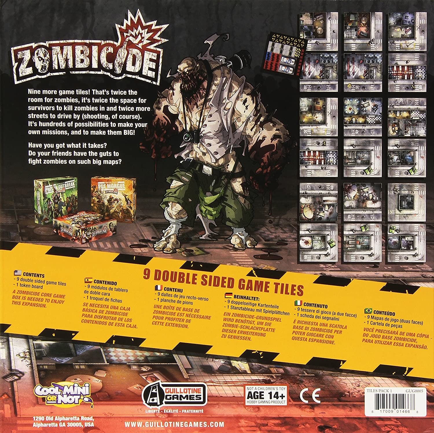 Zombicide: 9 Double Sided Game Tiles