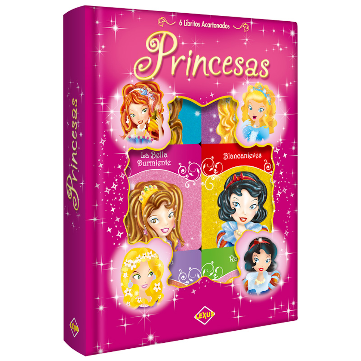 Princesas 6 Libritos Acartonados Cofre Imantado