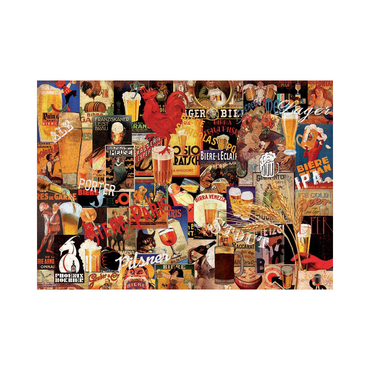 Rompecabezas Collage Cerveza Vintage