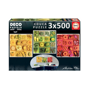 Rompecabezas 3x500 Exotic Fruits & Flowers