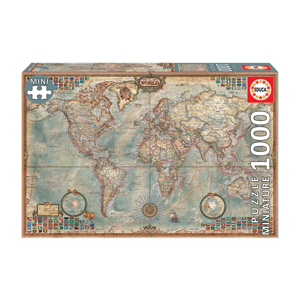 Rompecabezas El Mundo Mapa Político Mini