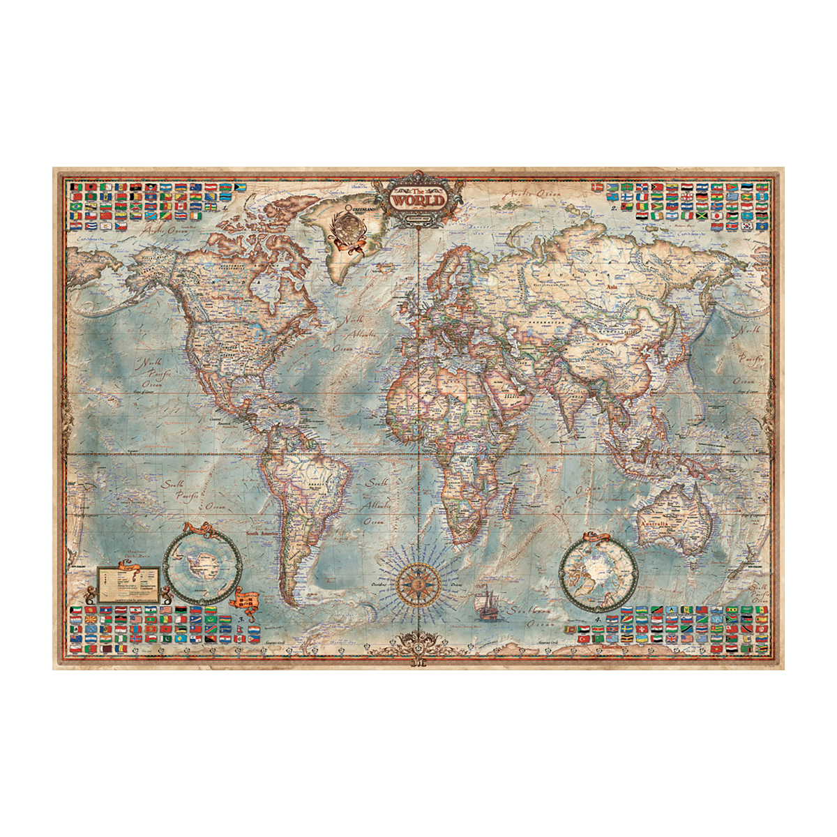 Rompecabezas El Mundo Mapa Político Mini