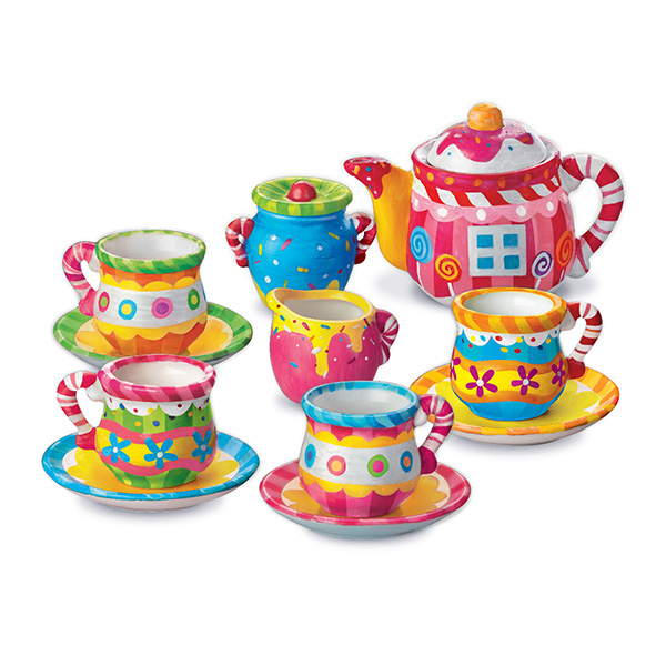 Pinta Tu Set Mini De Fiesta De Te -Kit Manualidades Infantil