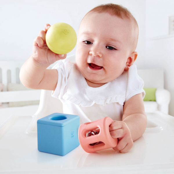 Cascabeles Geometricos Sonajeros- Juguete para Bebe Hape
