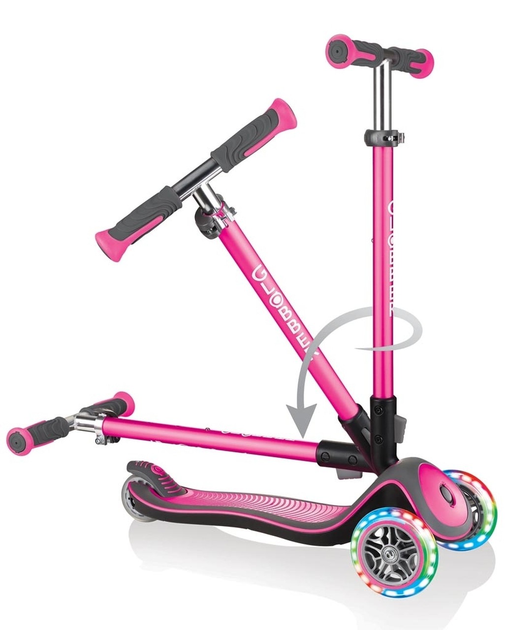 Monopatín Elite Deluxe Luces - Rosa
