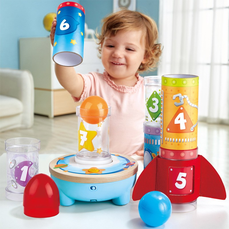 Apilador en Forma de Cohete y Bola Voladora- Juguete de Niño