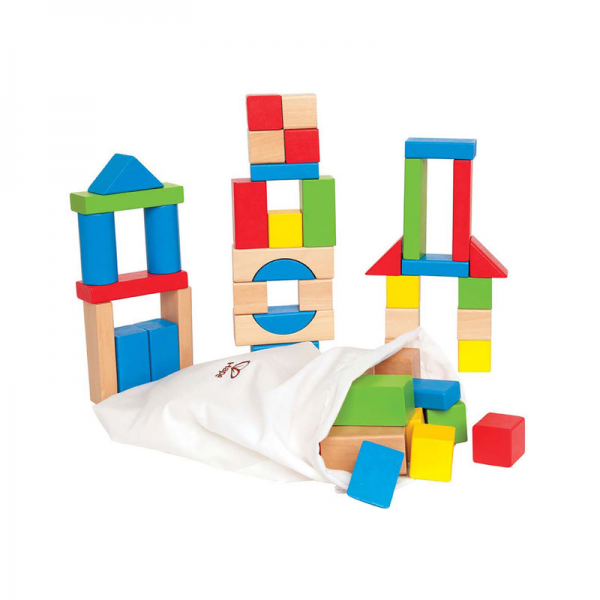 Bloques de Madera- 50Piezas - Juguete para Niños