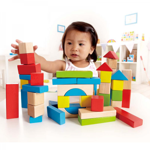 Bloques de Madera- 50Piezas - Juguete para Niños