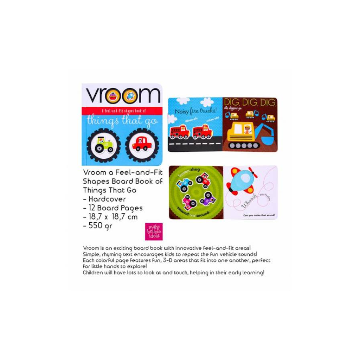 Libro Tactil Feel And Vroom - Eng