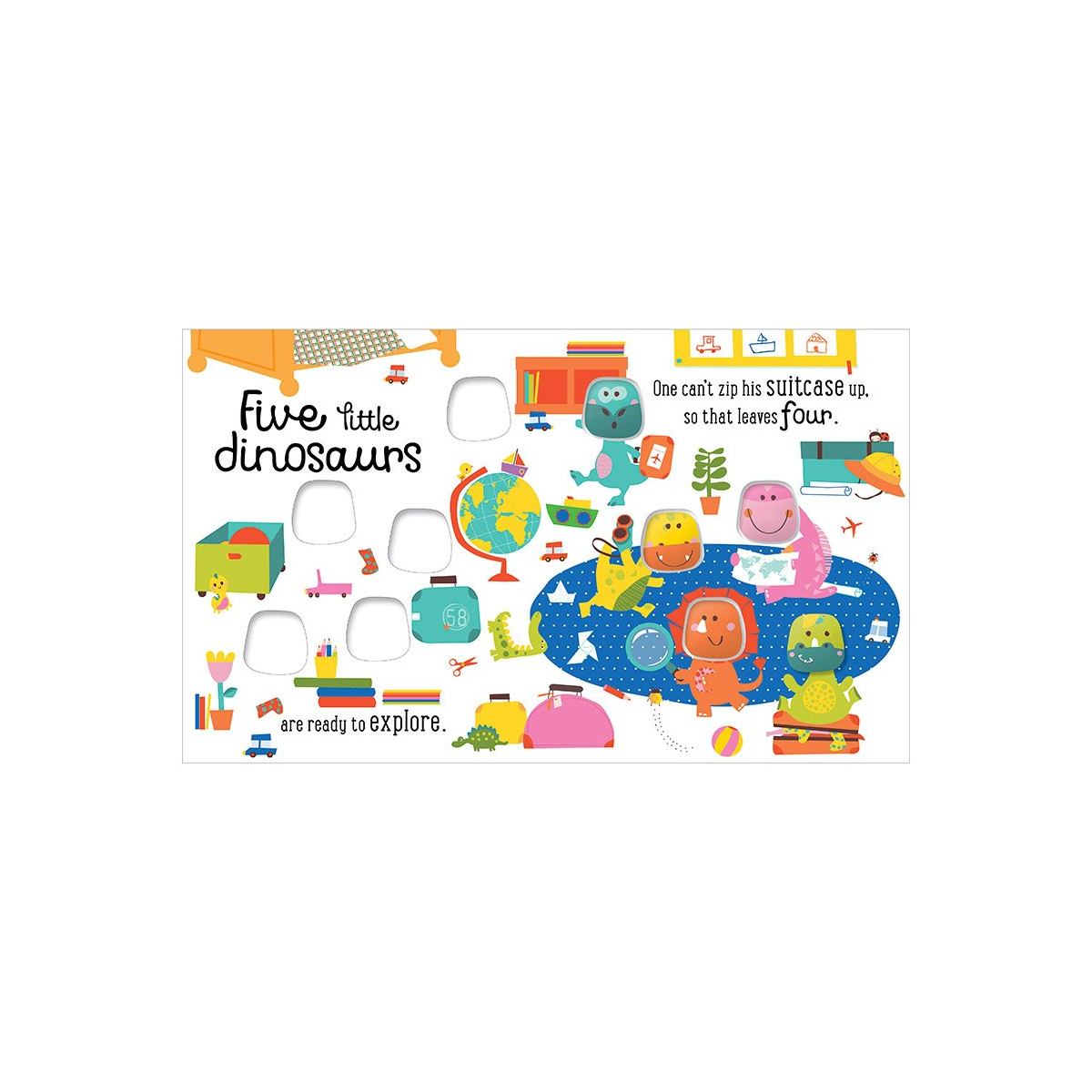 Libro Táctil Five Little Dinosaurs - Eng